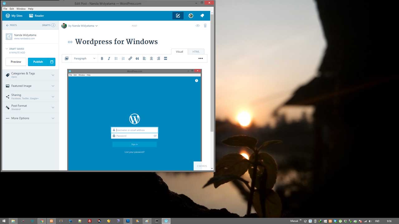 Menulis Blog WordPress melalui Aplikasi Desktop
